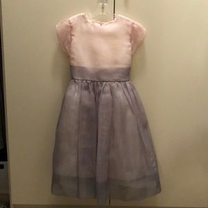 Joan Calabrese girls dress, pink and grey, size 8